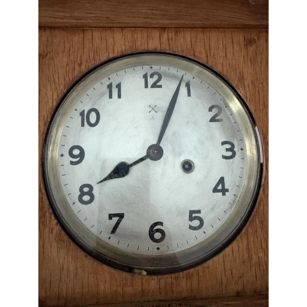 ✿ German HAC Wall Clock 1926 Wooden Chiming Clock Rack & Snail 8-Day